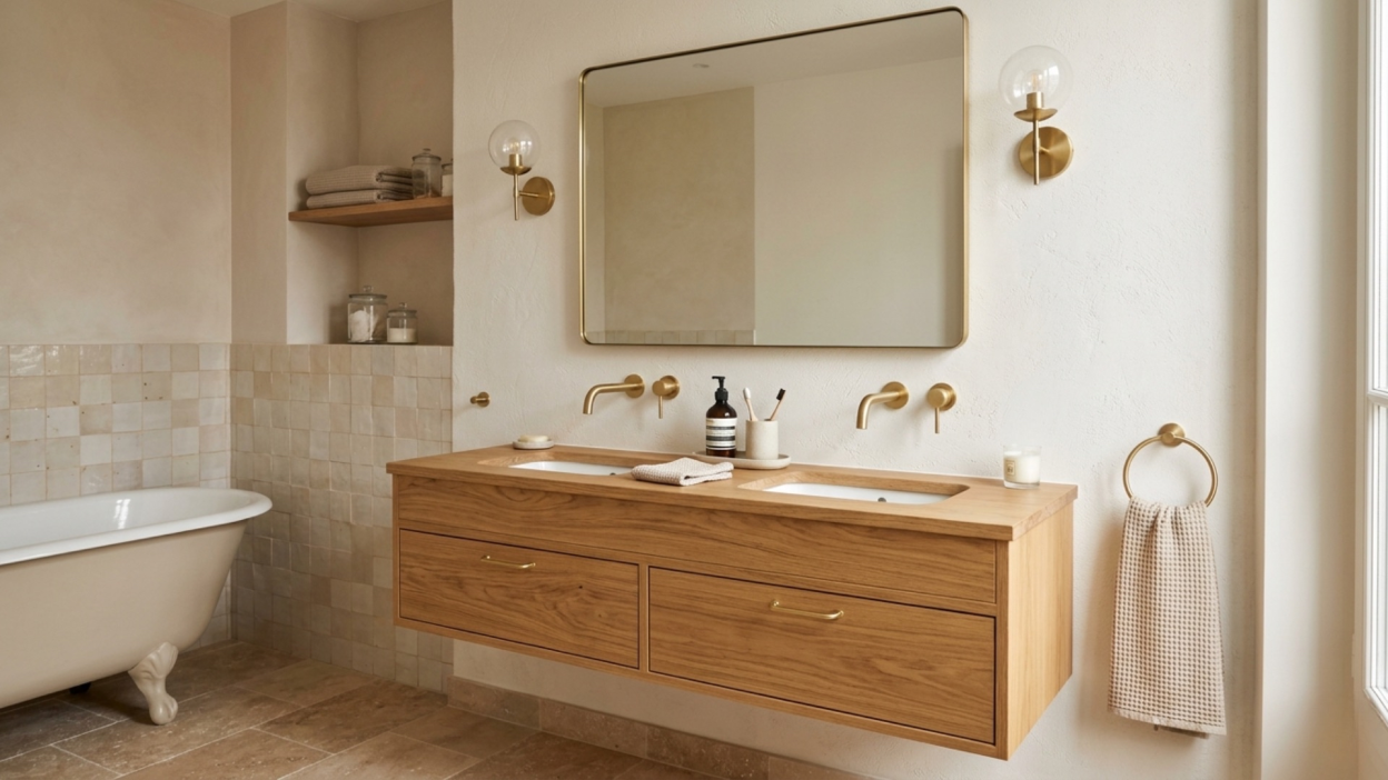 Salle de bain sur mesure conçue par MGA Agencement